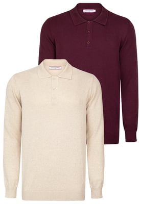 Pullover Pullover Mit Polo-Kragen 2Er-Pack