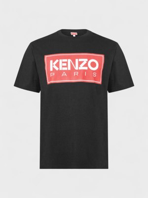Kenzo Paris Klassisches Logo T-Shirt Schwarz Rot