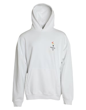 Olympische Fackel Logo Hoodie Oversized Strickwaren