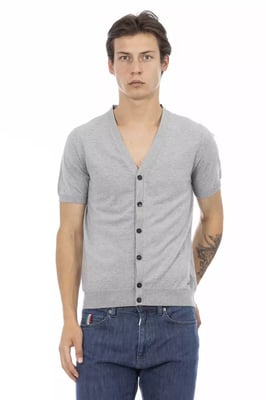 Kurzarm V-Ausschnitt Strick-Cardigan