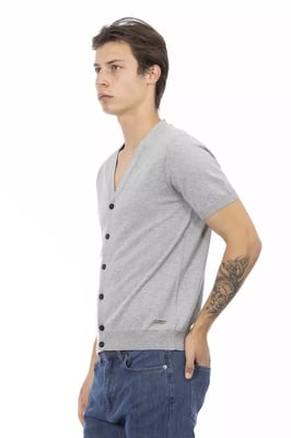 Kurzarm V-Ausschnitt Strick-Cardigan