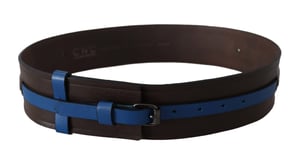 Leder Gürtel mit blauen Akzenten