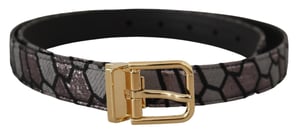 Geometrischer Druck Gürtel Metallischer Stil