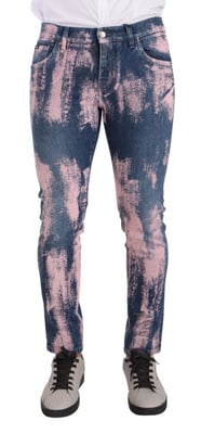 Farbklecks Skinny Jeans