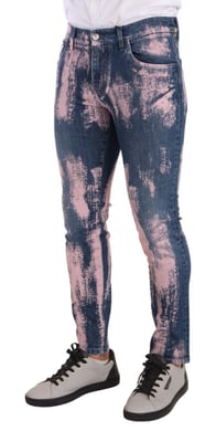 Farbklecks Skinny Jeans