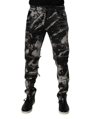 Zip-Detail Slim Fit Jeans