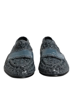 Geflochtene Lederloafers