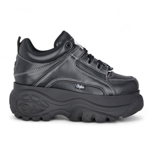 Buffalo Damen-Sneaker mit klobiger Plateausohle, schwarz - 1339-14