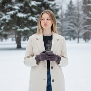 Lila italienische Lederhandschuhe für Damen mit weichem Wollfutter, Winter-Fahrhandschuhe mit Schleifendesign