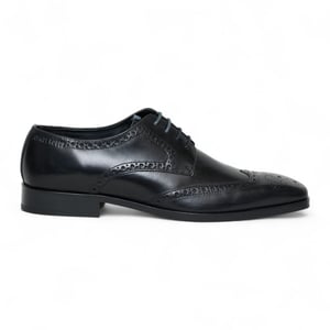 Antique Rogue Schwarze Oxford-Derby-Brogues aus Leder für Herren - Luca