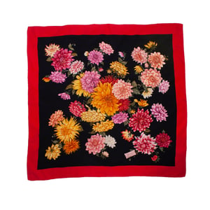 Gucci-Schal mit Blumenmuster und rotem Rand