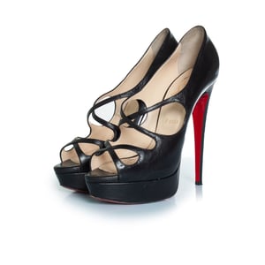 Christian Louboutin Schwarze Mademoi Plateau-Pumps