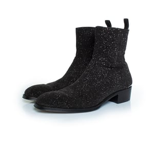 Alexander McQueen Glitzer-Ankle-Boots in Schwarz