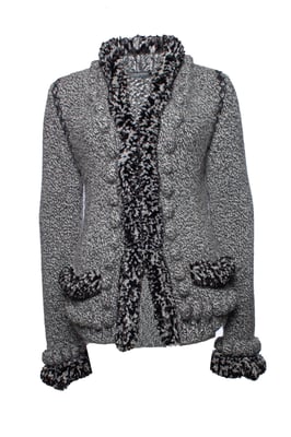 Alexander McQueen grauer Strickcardigan