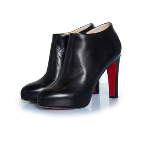 Schwarze Leder-Ankle-Boots von Christian Louboutin
