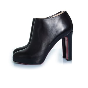Schwarze Leder-Ankle-Boots von Christian Louboutin