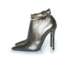 Bottega Veneta Stiefeletten aus Metallic-Leder