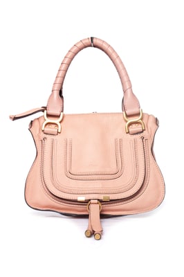 Kleine Marcie-Ledertasche von Chloe in Fallow Pink