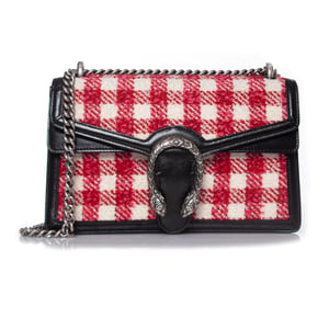 Gucci Dionysus Tweed-Tasche mit Karomuster