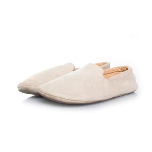 Hermes Home Canvas-Hausschuhe in Beige