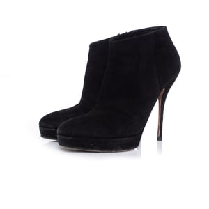 Gucci Schwarze Wildleder-Plateau-Ankle-Boots