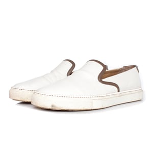 Hermes Slip-on-Sneaker aus weißem Leder