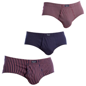 3er-Pack Herren-Slips mit Öffnung „Essential Print“ A0090