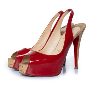 Christian Louboutin Lackledersandalen