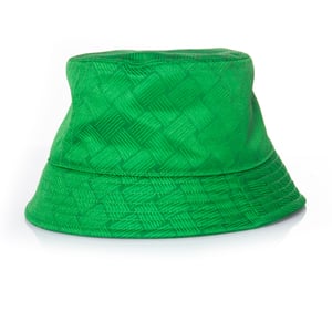 Bottega Veneta grüner Intrecciato-Eimerhut