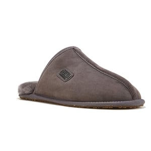 Geschlossene graue Herren-Mules