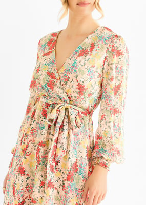Multi-Jacquard-Chiffon-Midikleid