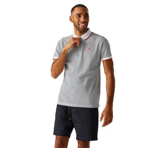 Regatta - "Tiver" Poloshirt für Herren (Weiß/Marineblau)