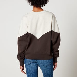 Damen Isabel Marant Étoile Houston Bi-Colour Logo Sweatshirt in Braun/Weiß