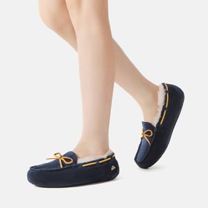 EVER AU Damen Lederslipper – Crested