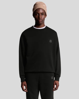 Lyle & Scott Lounge Sweatshirt mit Rundhalsausschnitt – Schwarz