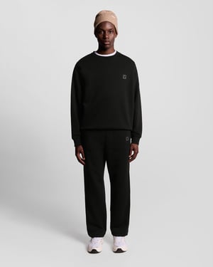 Lyle & Scott Lounge Sweatshirt mit Rundhalsausschnitt – Schwarz
