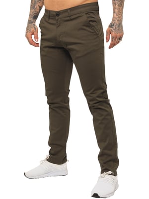Enzo Herren Slim Fit Stretch Chinos