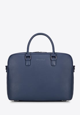 Wittchen Herren-Laptoptasche, 16 Zoll, Kunstleder, Marineblau, Öko-Leder