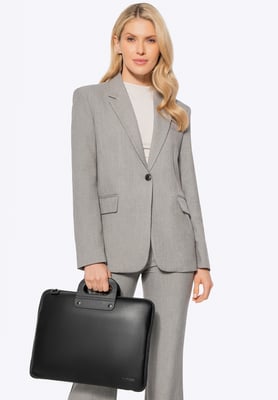 Wittchen Herren-Laptoptasche (15 Zoll) aus Kunstleder, Schwarz