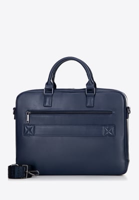 Wittchen Herren-Laptoptasche, 16 Zoll, Kunstleder, Marineblau, Öko-Leder