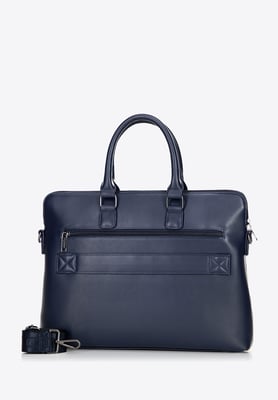 Wittchen Herren-Laptoptasche, 16 Zoll, Kunstleder, Marineblau, Öko-Leder