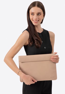 Wittchen Herren-Laptoptasche (13 Zoll) aus Kunstleder, Beige
