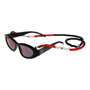 Ovale Sonnenbrille mit Perlenband