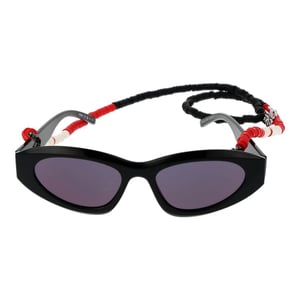 Ovale Sonnenbrille mit Perlenband