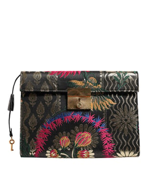 Mehrfarbige Jacquard-Blumen-Dokumentenmappe