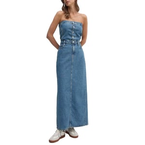 Denim Maxi-Kleid ohne Träger