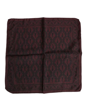 Bordeauxschwarz bedrucktes quadratisches Herren-Foulard-Schal