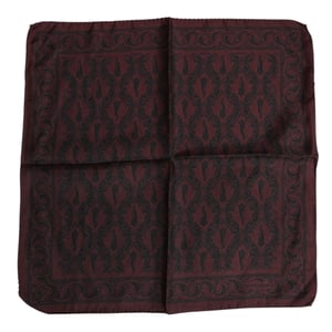 Bordeauxschwarz bedrucktes quadratisches Herren-Foulard-Schal