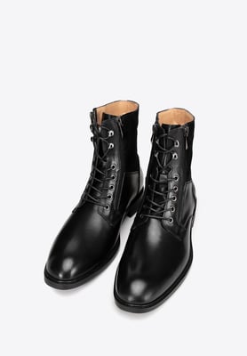 Wittchen Herren-Ankle-Boots aus schwarzem Leder