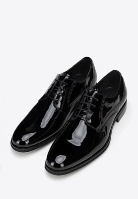 Wittchen Herren-Derbyschuhe aus Lackleder in Schwarz
